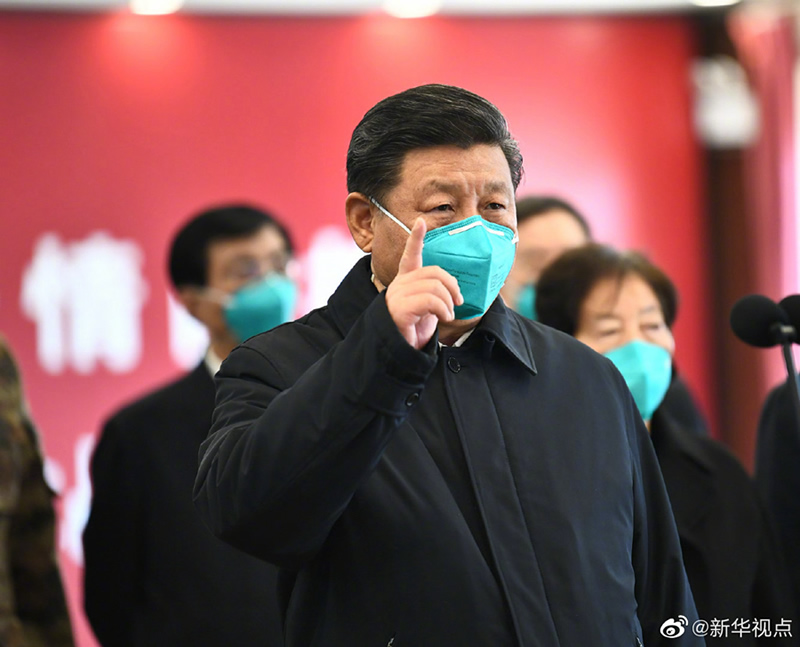 習(xí)近平考察火神山醫(yī)院，看望慰問患者和醫(yī)務(wù)工作者